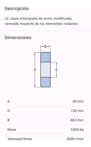 Rodamiento 32312 J2/q De Rodillos Conicos Med: 60x130x48,5 2
