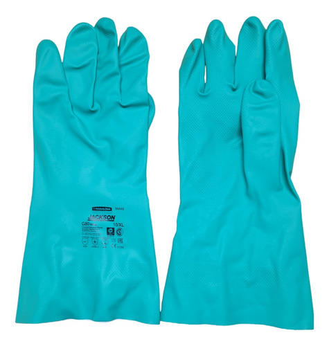Guantes Nitrilo G80 De Protección Quimica, Forro De Algodon 1