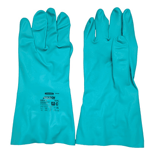 Guantes Nitrilo G80 De Protección Quimica, Forro De Algodon