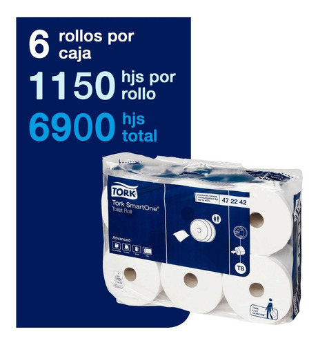 Papel Higiénico Premium Tork Smartone 6 X 207 Mt C/u Hi70011 3