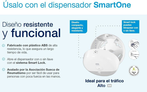 Papel Higiénico Premium Tork Smartone 6 X 207 Mt C/u Hi70011 7