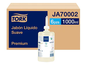 Jabón Líquido Suave Tork 6 Botellas X 1000 Ml C/u JA70002