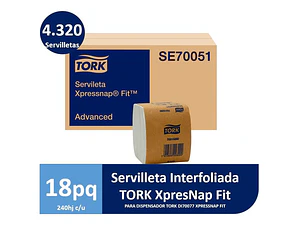 Servilleta Xpressnap® Fit Blanca 18 Paq X 240 Un. Se70051
