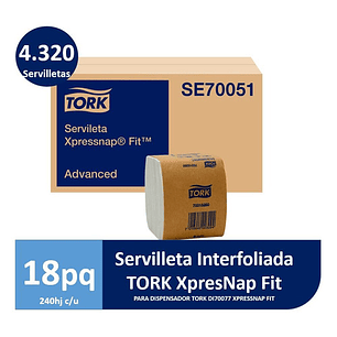 Servilleta Xpressnap® Fit Blanca 18 Paq X 240 Un. Se70051