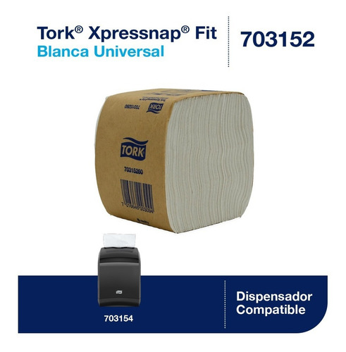 Servilleta Xpressnap® Fit Blanca 18 Paq X 240 Un. Se70051 5