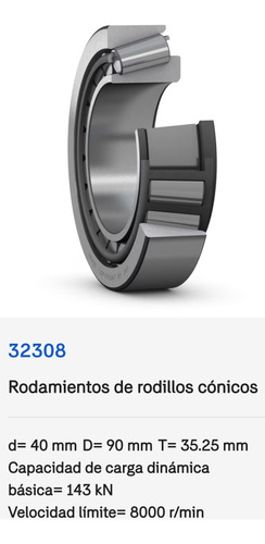 Rodamiento 32308 De Rodillos Cónicos Medidas: 40x90x35,25 7