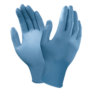 Guantes Desechables Nitrilo Azul 100 Un. Proteccion  S/polvo