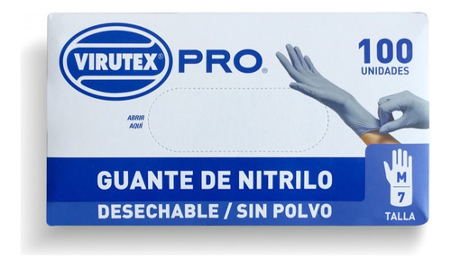 Guantes Desechables Nitrilo Azul 100 Un. Proteccion  S/polvo 2