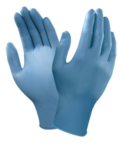 Guantes Desechables Nitrilo Azul 100 Un. Proteccion  S/polvo 3