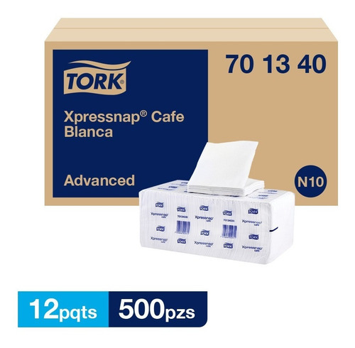 Tork Xpressnap® Café Blanca Advanced 12 Paq / 500 Pzs 1