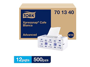 Tork Xpressnap® Café Blanca Advanced 12 Paq / 500 Pzs