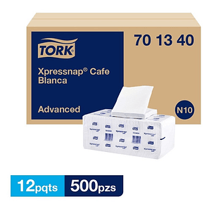 Tork Xpressnap® Café Blanca Advanced 12 Paq / 500 Pzs