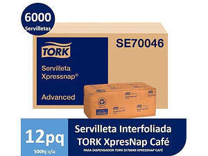 Servilleta Interfoliada Tork Xpressnap®  12 Paq / 500 Pzs SE70046 BLANCA