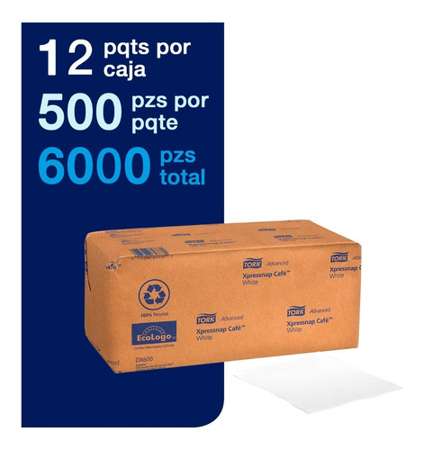 Tork Xpressnap® Café Blanca Advanced 12 Paq / 500 Pzs 4
