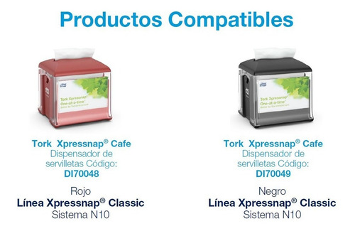 Tork Xpressnap® Café Blanca Advanced 12 Paq / 500 Pzs 8