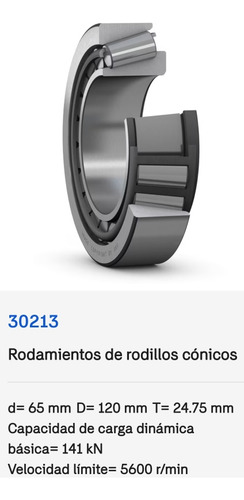 Rodamiento 30213 De Rodillos Cónicos Medidas: 65x120x24,75 3