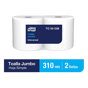 Toalla Papel (2 X 310 Mts C/u) Jumbo Tork Advanced - To55038