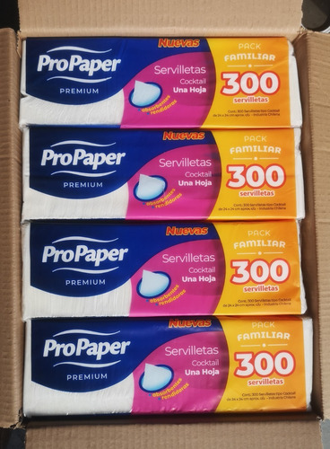 Servilleta Cocktail Hogar 12 Paquetes X 300 Servilletas C/u. 3