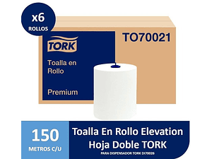 Toalla En Rollo Jumbo Premium 6 Rollos De 150 Metros To70021