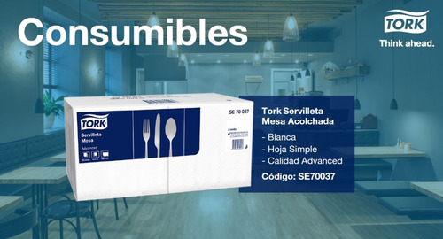 Servilleta de Mesa Tork Advance 33x33cm - 10 Paquetes x 200 Hojas C/U SE70044 3
