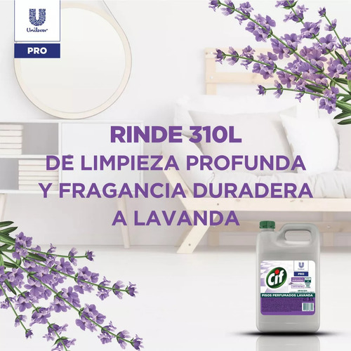 Unilever Cif Limpiador De Pisos Aroma Lavanda 5l 3