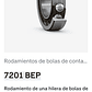 Rodamiento 7201 Bep De Bolas - Contacto Angular Med 12x32x10 - Miniatura 6