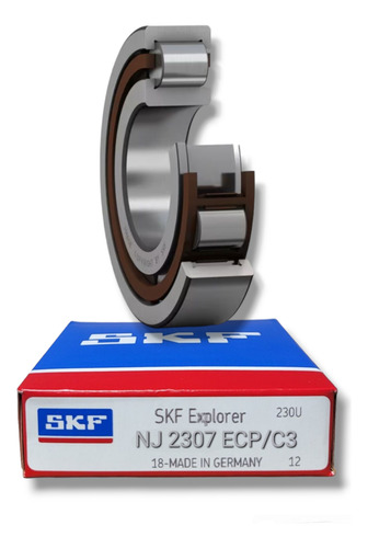 Rodamiento Nj 2307 Ecp/c3 Rodillos Cilíndricos Med: 35x80x31 1