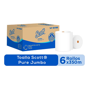 Toalla De Papel Scott 6 Rollos X 350 Mts. C/U Tecnología AIRFLEX 30215880