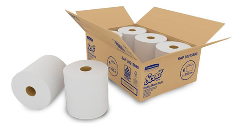 Toalla De Papel Scott 6 Rollos X 350 Metros Jumbo 7