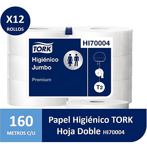 Papel Higiénico 12 Rollos X 160 Metros. Doble Hoja Hi70004