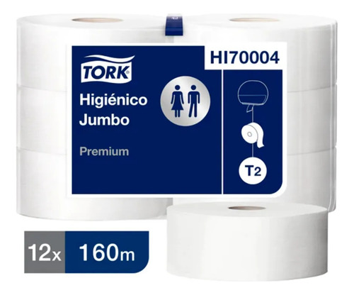 Papel Higiénico 12 Rollos X 160 Metros. Doble Hoja Hi70004 2