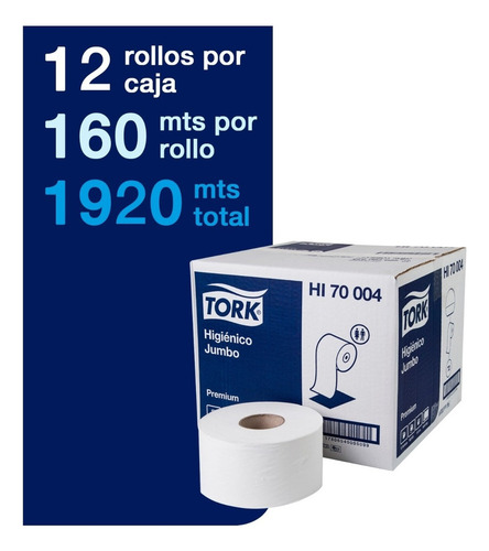 Papel Higiénico 12 Rollos X 160 Metros. Doble Hoja Hi70004 3