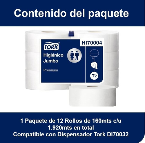 Papel Higiénico 12 Rollos X 160 Metros. Doble Hoja Hi70004 4