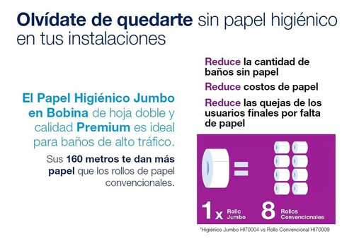 Papel Higiénico 12 Rollos X 160 Metros. Doble Hoja Hi70004 5