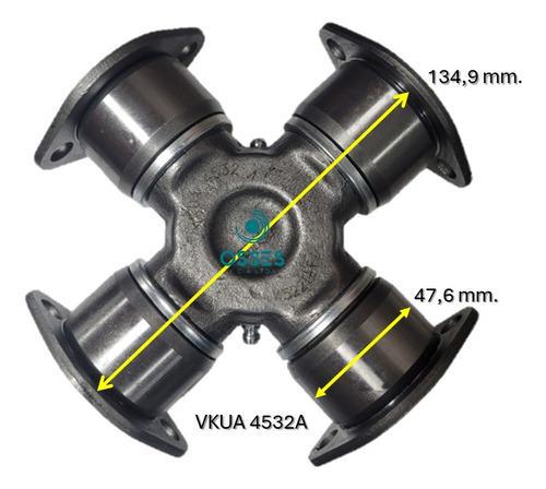 Cruceta Vkua 4532 A - Skf - Medidas: 47,6 X 134,9 Mm. 2