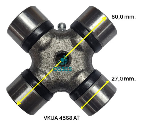 Cruceta Vkua 4568 At - Skf - Medidas: 27,0 X 80,0 Mm. 2