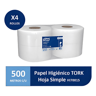 Tork Jumbo Industrial Hi70015 - Unidad - 1 - 1 - Simple Hoja - 500 M