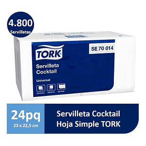 Servilleta Cocktail Tork Universal 24 Pqtes X 200 U. Se70055
