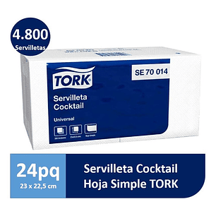 Servilleta Cocktail Tork Universal 24 Pqtes X 200 U. Se70014