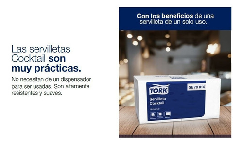 Servilleta Cocktail Tork Universal 24 Pqtes X 200 U. Se70014 4