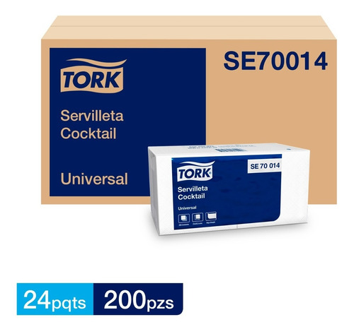 Servilleta Cocktail Tork Universal 24 Pqtes X 200 U. Se70014 6