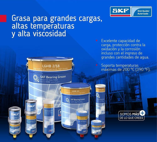 Grasa 18 Kls Grandes Cargas Y Presión Extrema Skf Lgep 2/18 3