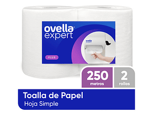 Toalla De Papel 2 Rollos X 250 Mts. C/u. H/s Ovella Expert