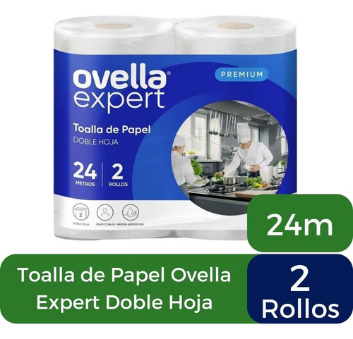 Toalla De Papel 16 Rollos X 24 Mts. C/u. H/d Ovella Expert 1