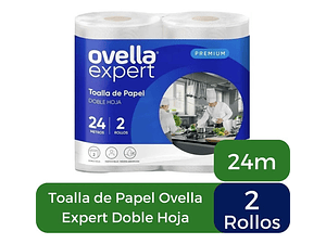 Toalla De Papel 16 Rollos X 24 Mts. C/u. H/d Ovella Expert