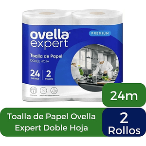 Toalla De Papel 16 Rollos X 24 Mts. C/u. H/d Ovella Expert
