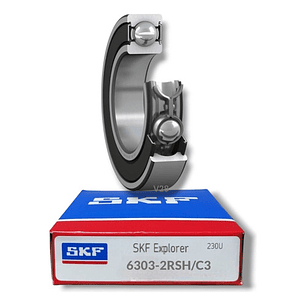 Rodamiento 6303-2rsh/c3 Rígido De Bolas Medidas: 17x47x14 Mm