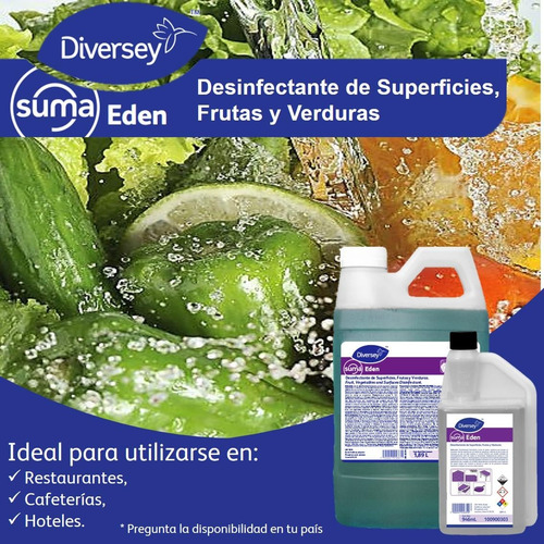 Desinfectante Frutas, Hortalizas O Verduras 5lt. Suma Eden 2