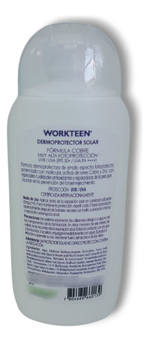 Protector Solar Fps 50+ Alta Protección 200ml Workteen Pa+++ 2