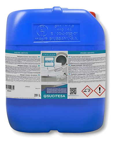 Detergente Enzimático Alto Rendimiento 20l. Emulgen Biomatic 1